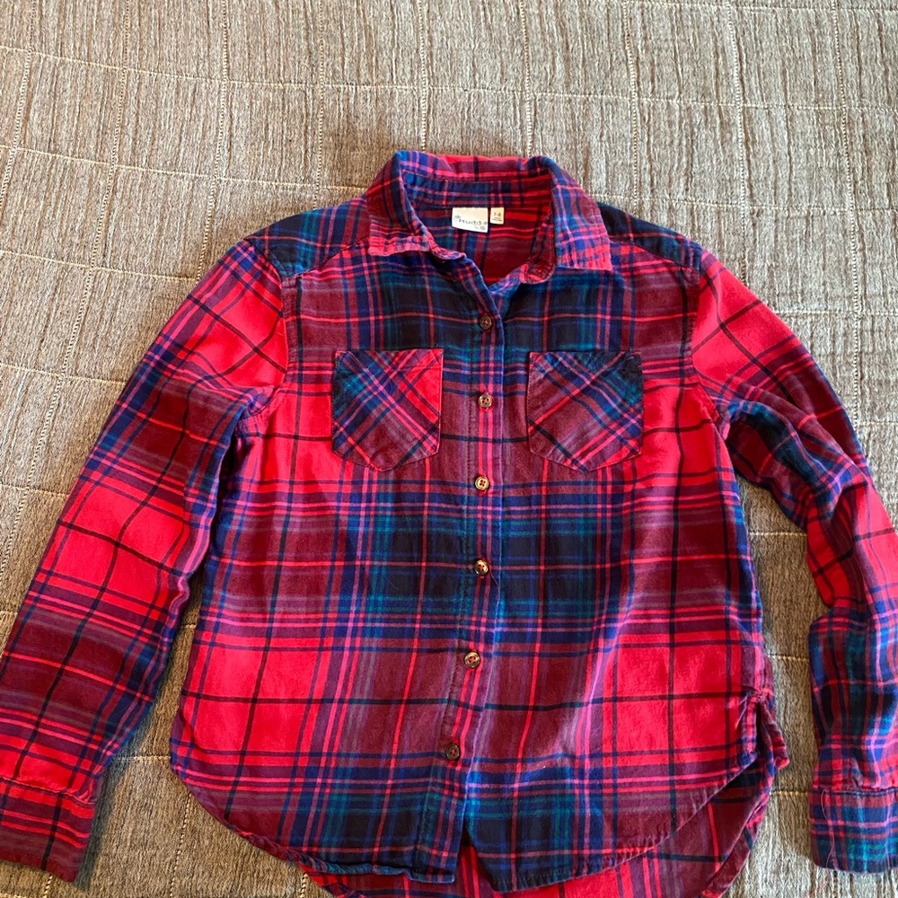 Girls size7/8 Mudd flannel shirt